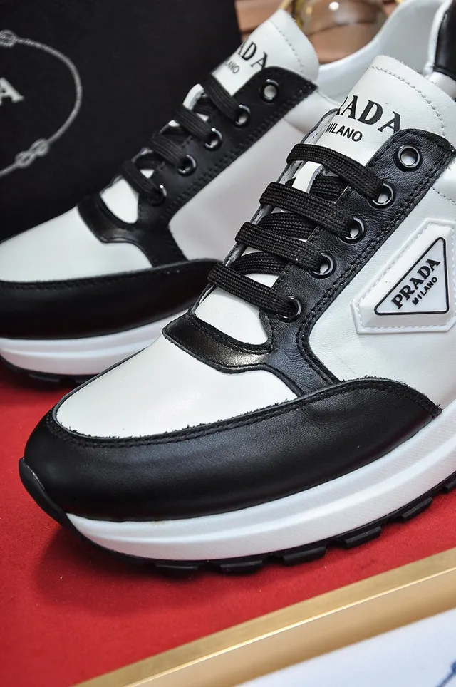 Prada Cloudbust Two-Tone Leather Lifestyle Sneakers 3