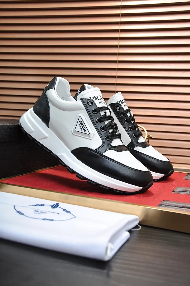 Prada Cloudbust Two-Tone Leather Lifestyle Sneakers 6