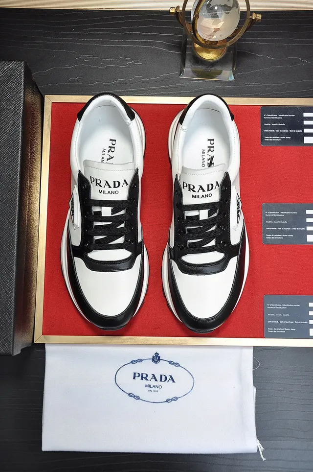 Prada Cloudbust Two-Tone Leather Lifestyle Sneakers 7