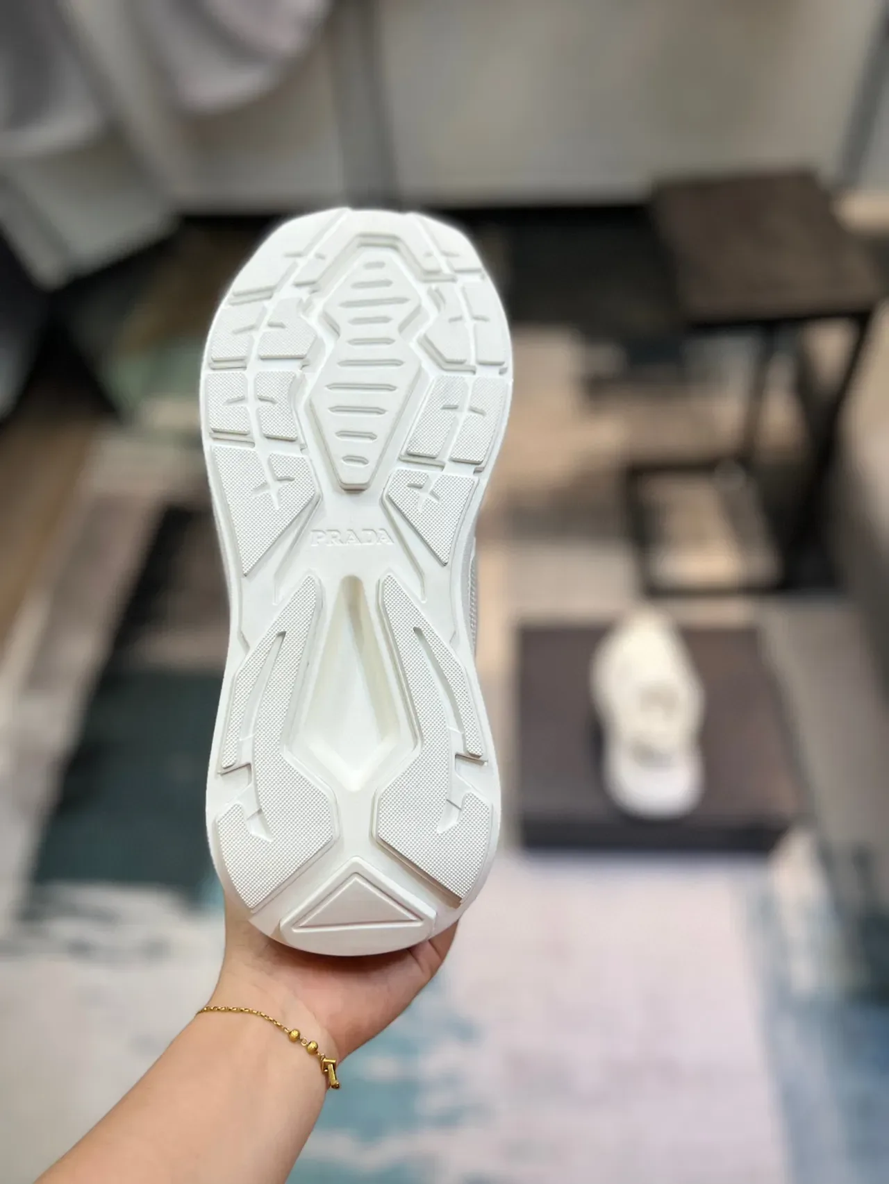 Prada Cloudbust White and Beige Chunky Sneakers 9