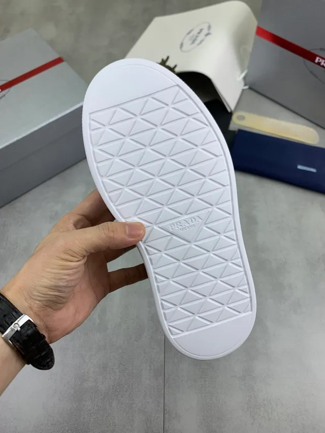 Prada Cloudbust White and Green Lifestyle Sneakers 2