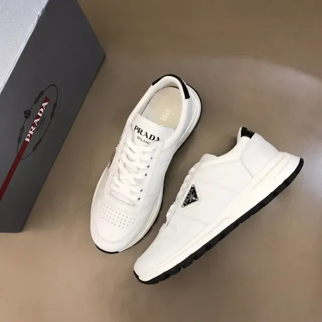 Prada Cloudbust White Black Leather-Like Upper Triangular Logo Patch Chunky Sneakers 8