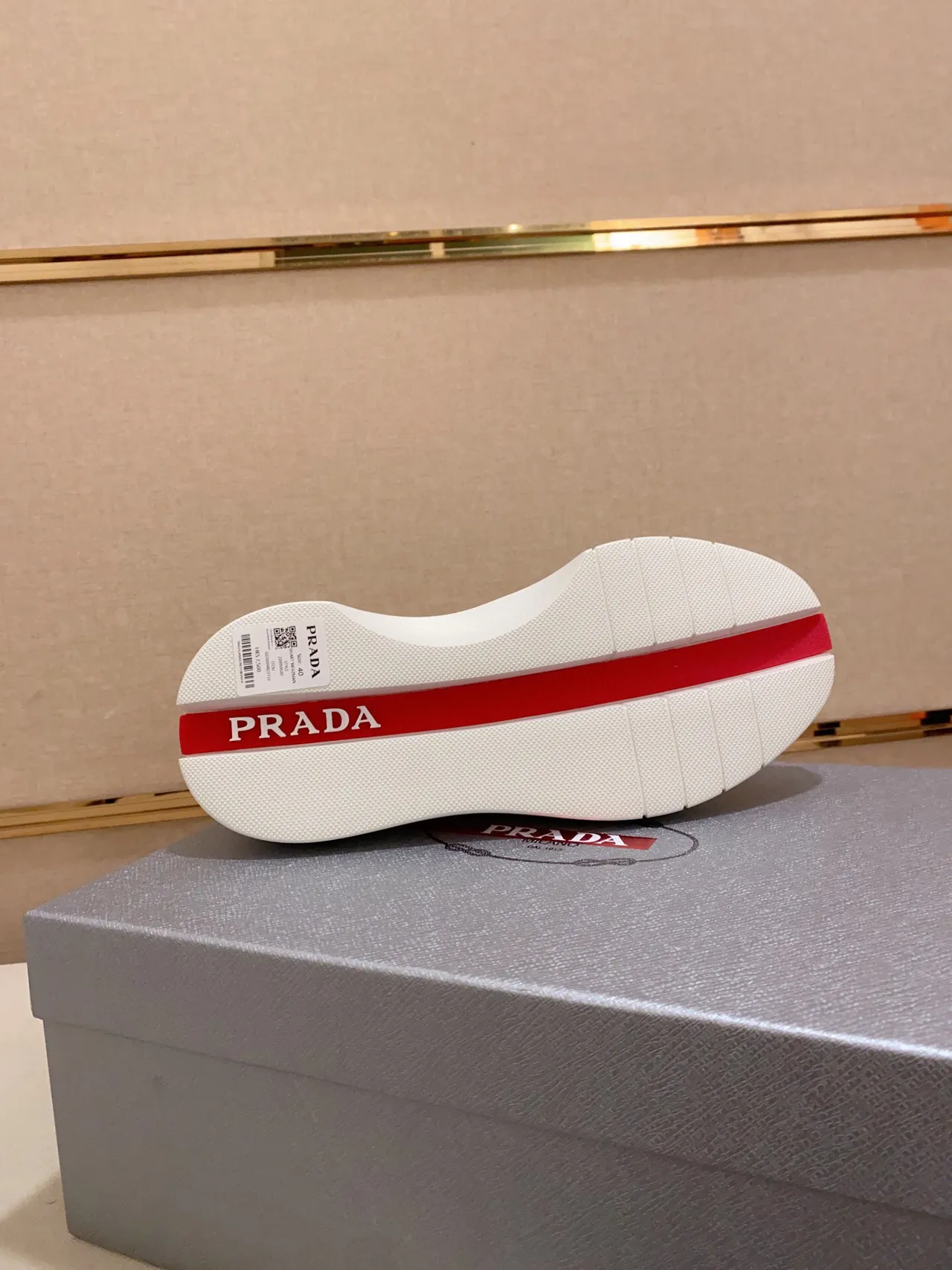 Prada Cloudbust White Leather Chunky Platform Lifestyle Sneakers 9