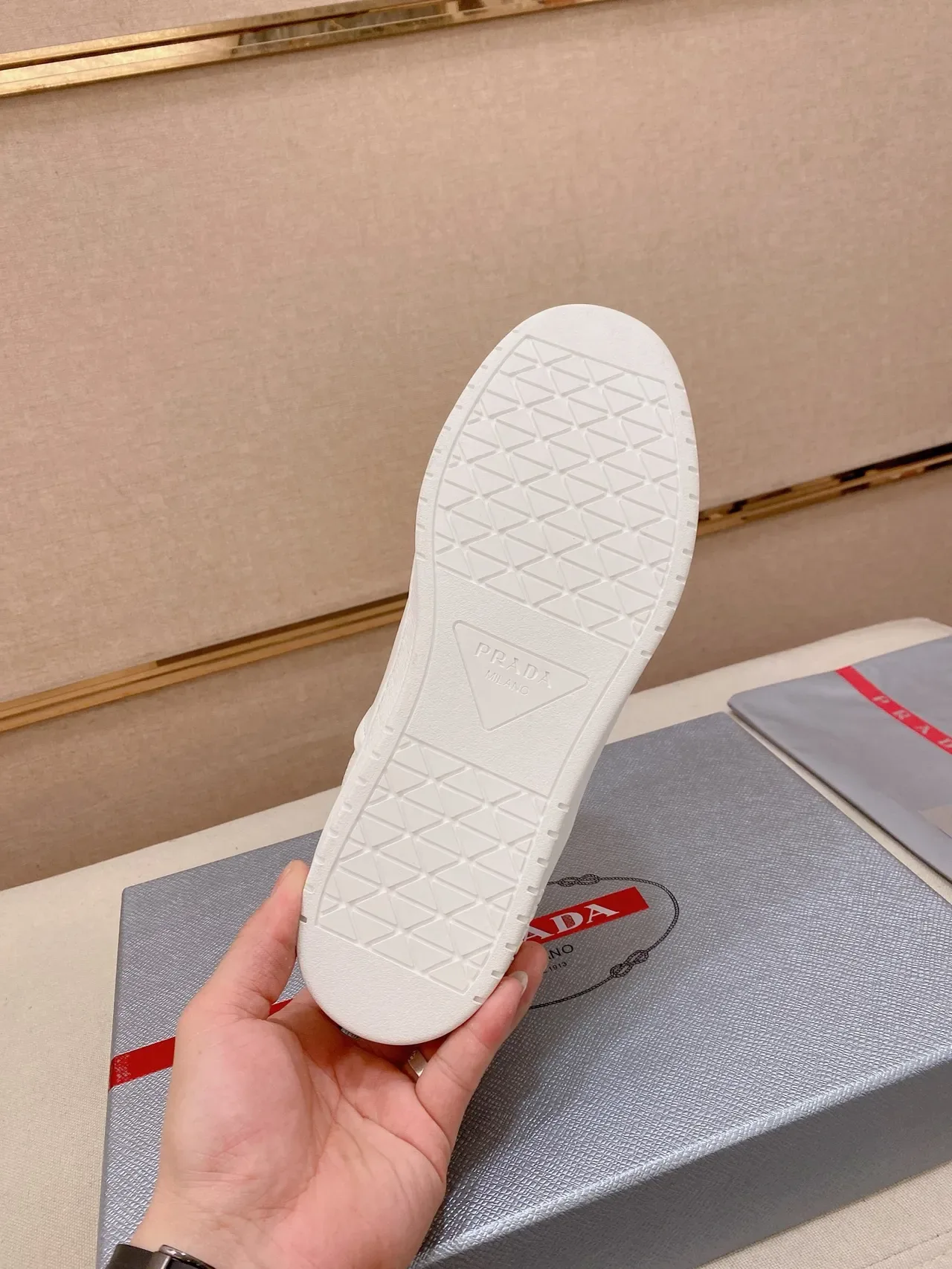 Prada Cloudbust White Leather Lifestyle Sneakers 2