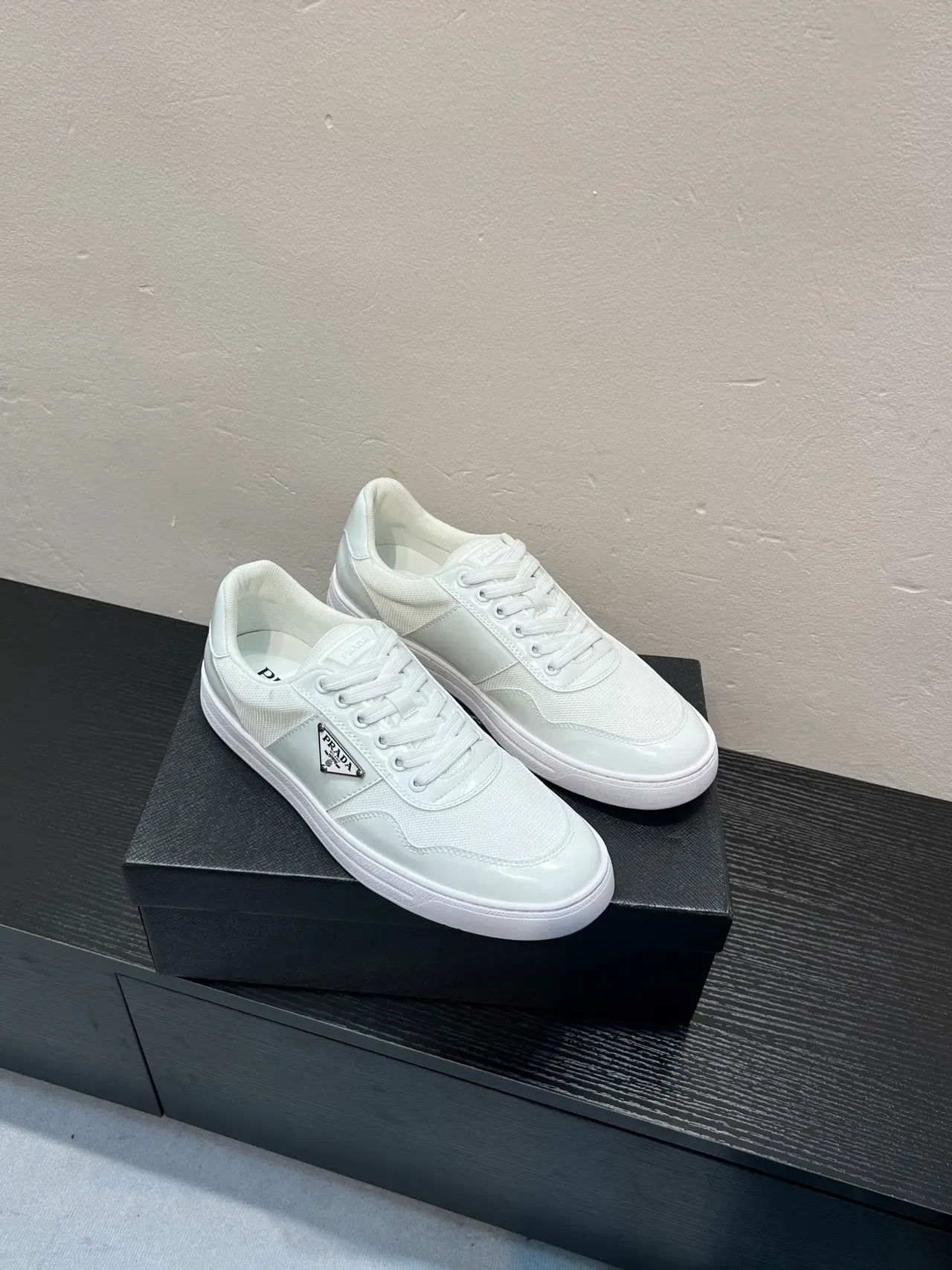 Prada Cloudbust White Low-Top Mixed-Material Lifestyle Sneakers 5
