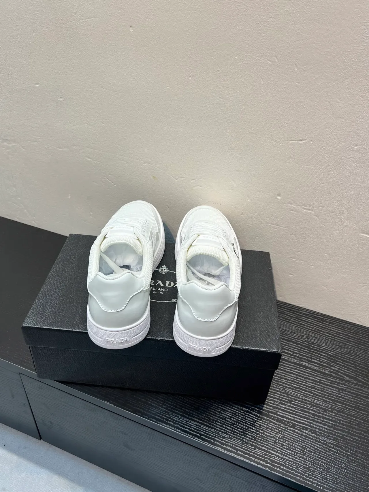 Prada Cloudbust White Low-Top Mixed-Material Lifestyle Sneakers 6