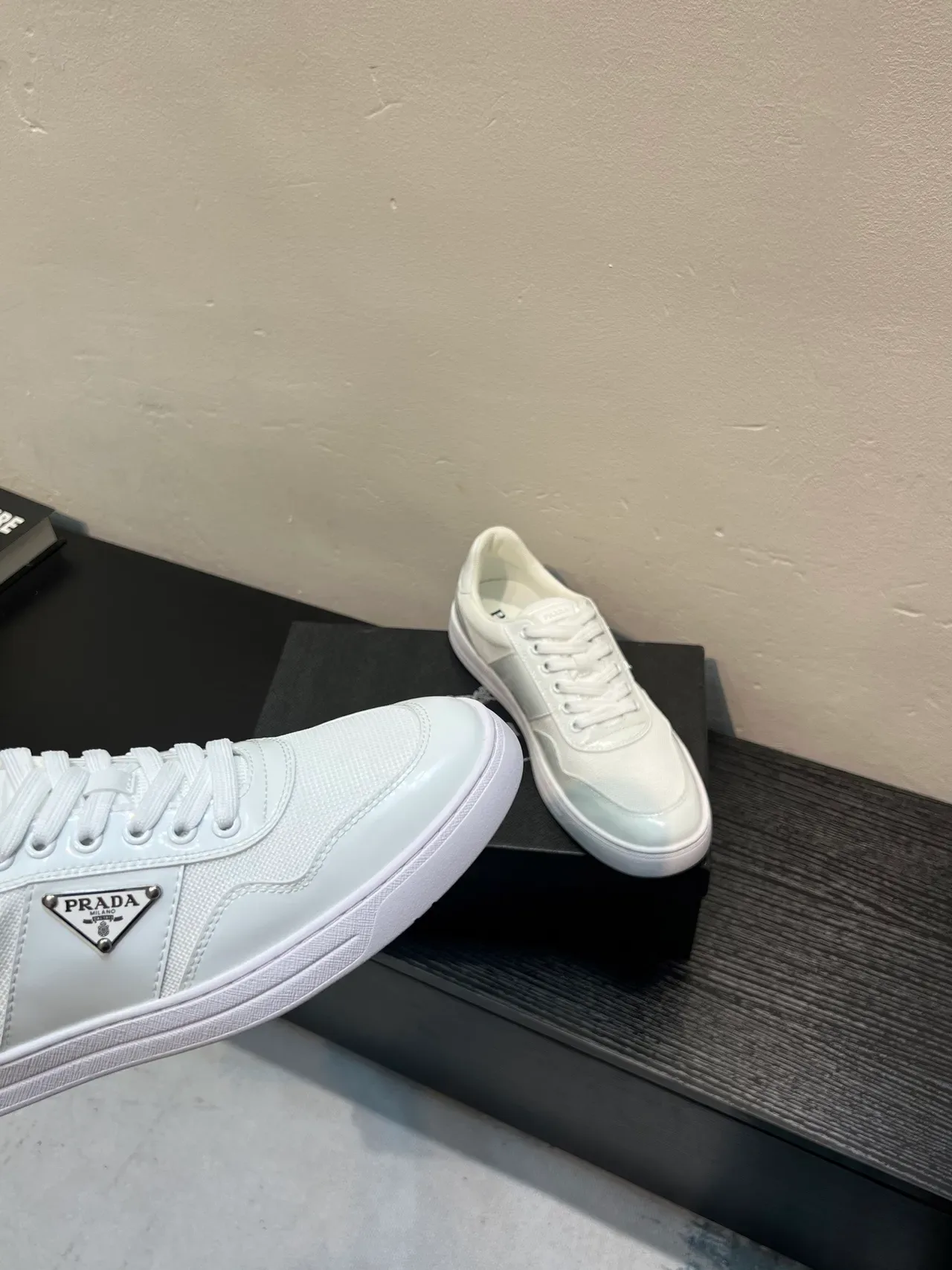 Prada Cloudbust White Low-Top Mixed-Material Lifestyle Sneakers 8
