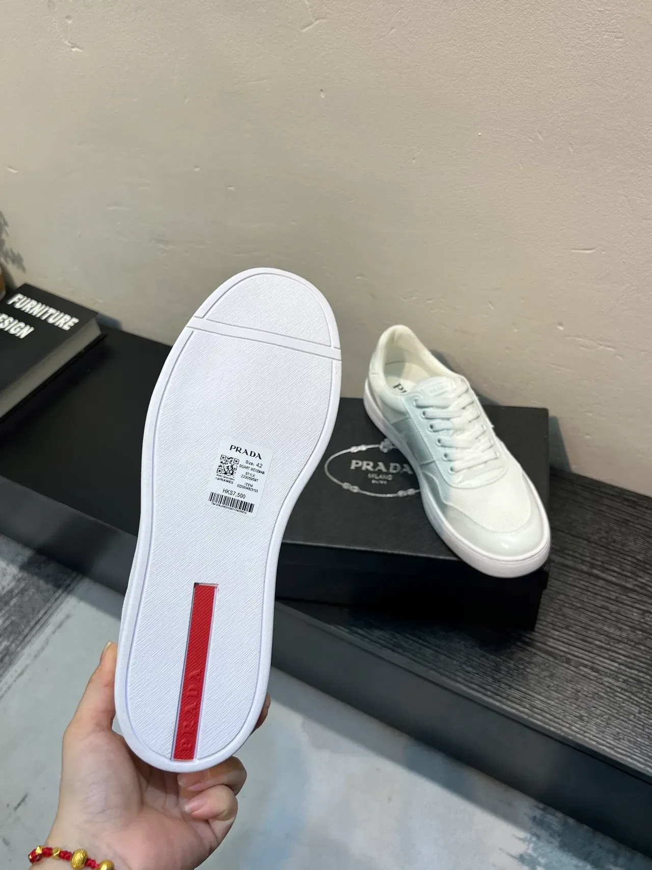 Prada Cloudbust White Low-Top Mixed-Material Lifestyle Sneakers 9