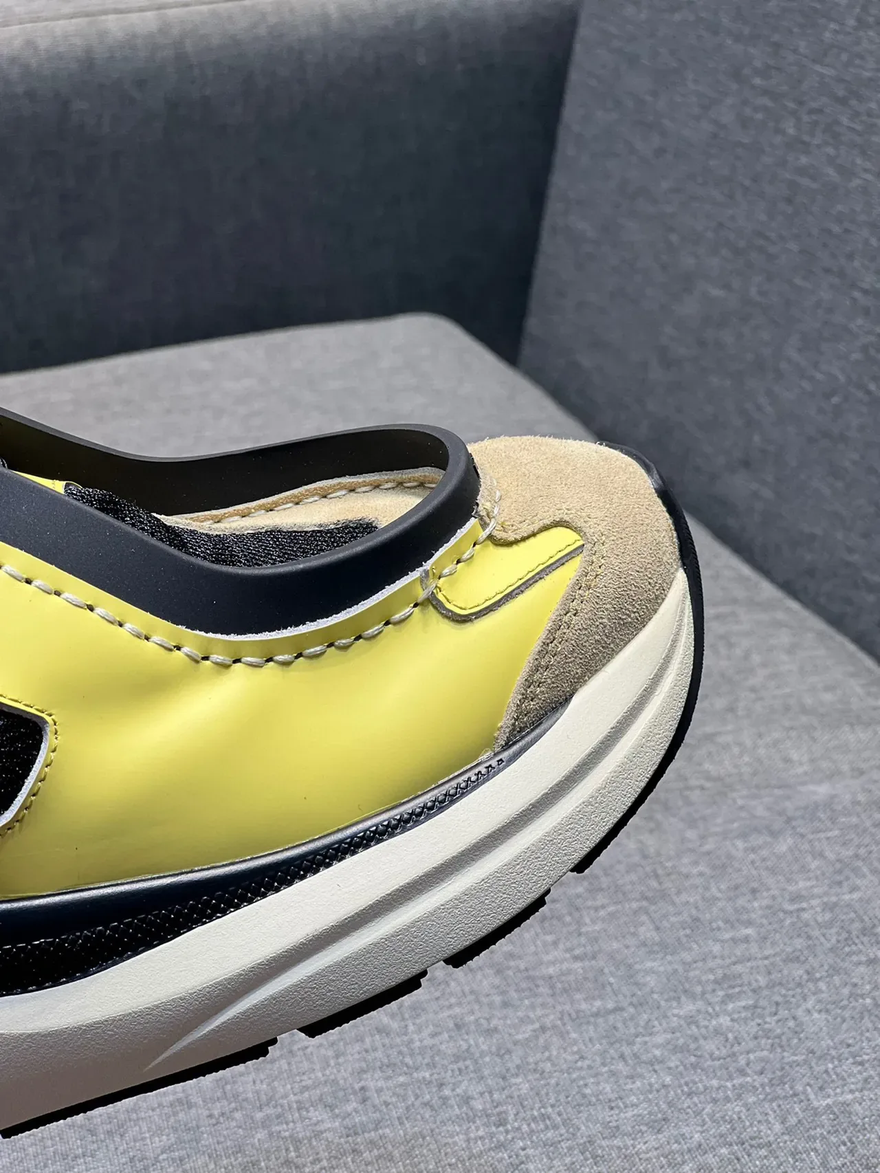 Prada Cloudbust Yellow Black Beige Green Chunky Sneakers 3