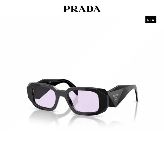 Prada Geometric Faceted Black Sunglasses 9