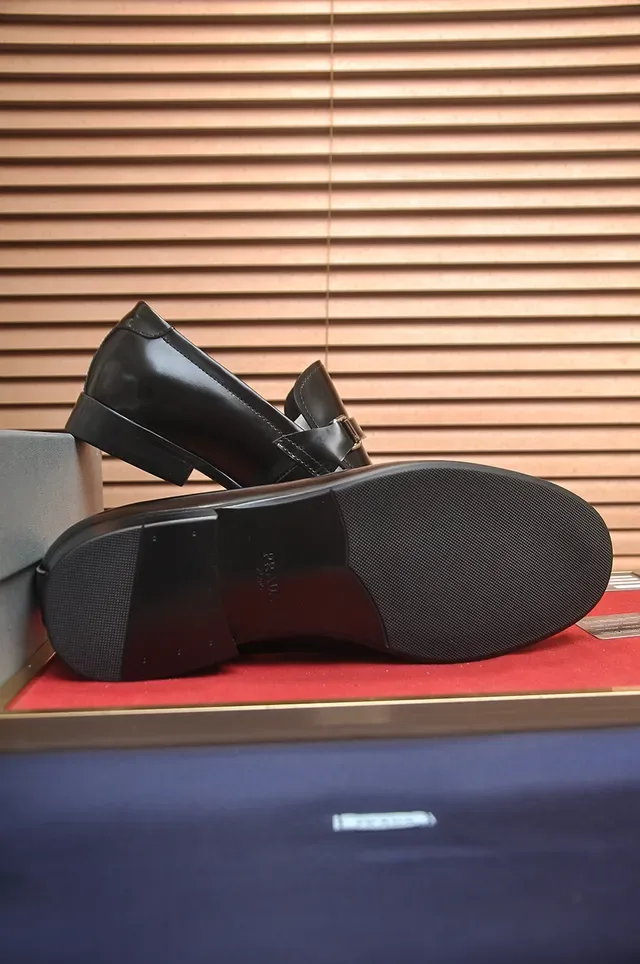 Prada Horsebit Loafer Black Leather Slip-On Loafers 3