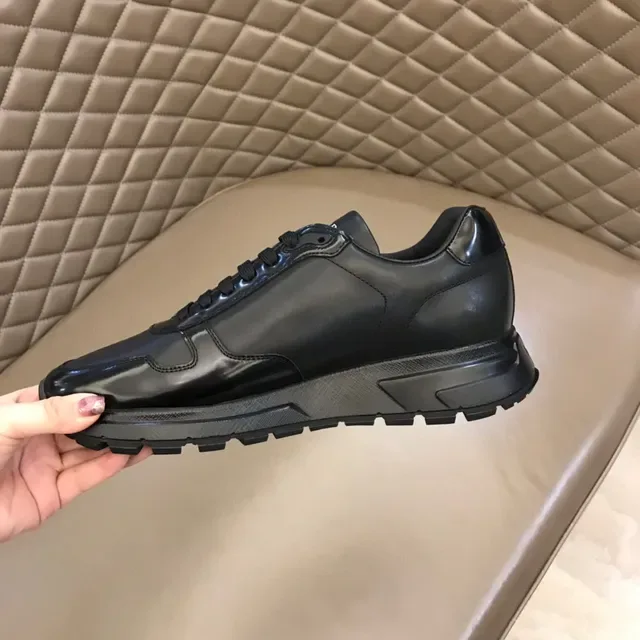 Prada Re-Edition Black Mixed-Material Lifestyle Sneakers 3