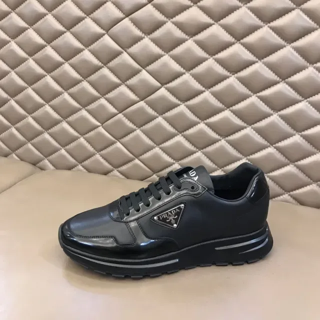Prada Re-Edition Black Mixed-Material Lifestyle Sneakers 4