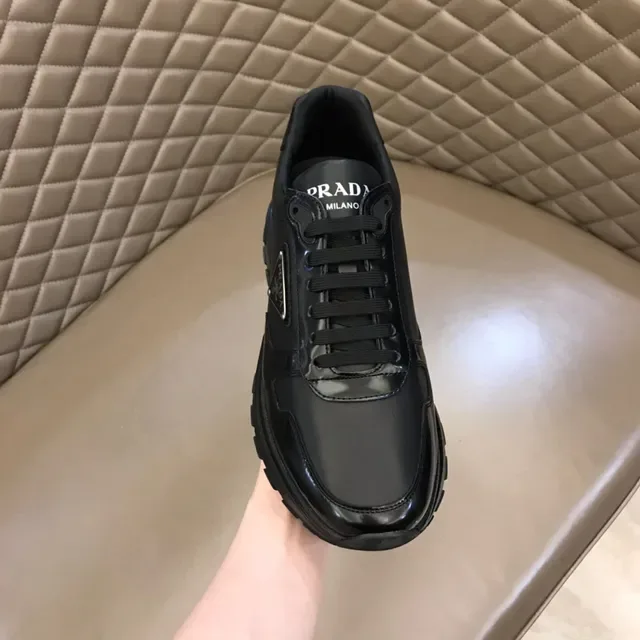Prada Re-Edition Black Mixed-Material Lifestyle Sneakers 5