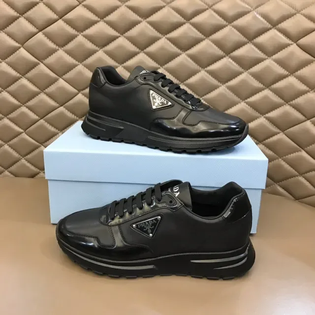 Prada Re-Edition Black Mixed-Material Lifestyle Sneakers 7