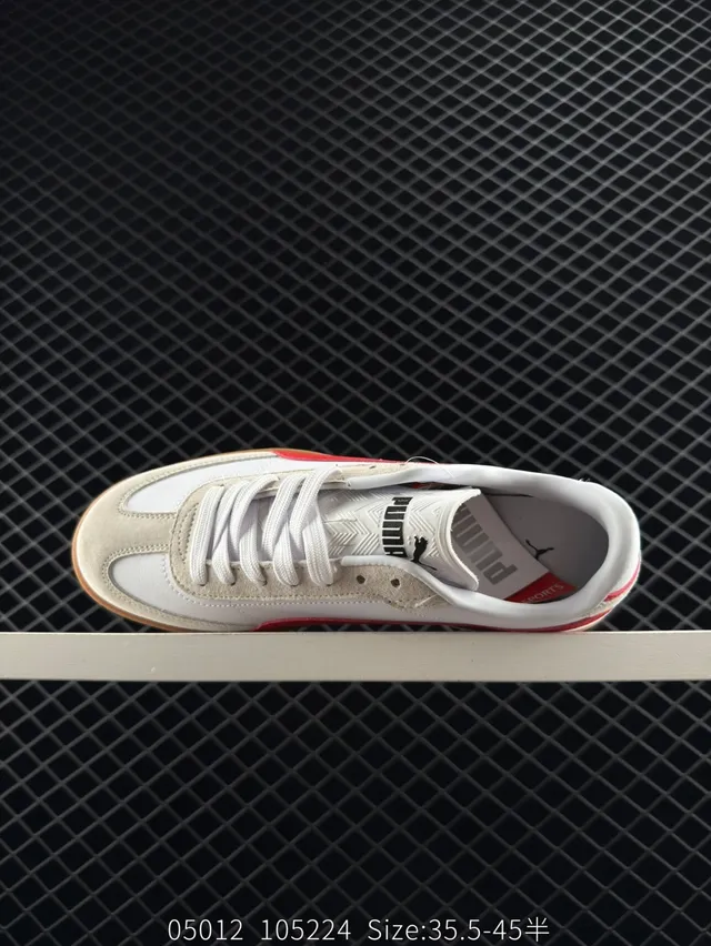 Puma Club II Era Chaussures de skateboard blanc rouge gomme 5
