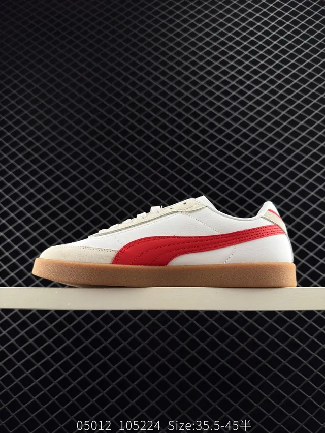 Puma Club II Era Chaussures de skateboard blanc rouge gomme 6