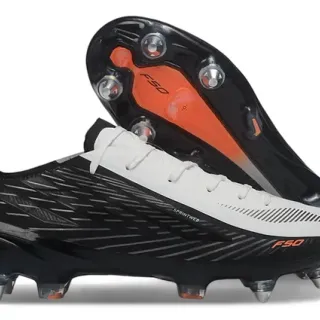 Puma F50 Sprintweb Black White Orange Firm-Ground Soccer Shoes