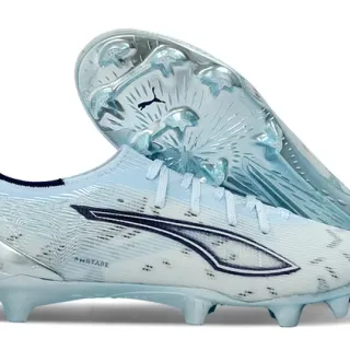 Puma Future Z Blue Silver Lightweight Knit Upper Translucent Outsole Firm-Ground Soccer Shoes
