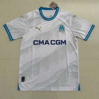Puma Olympique de Marseille White Blue Trim Jersey