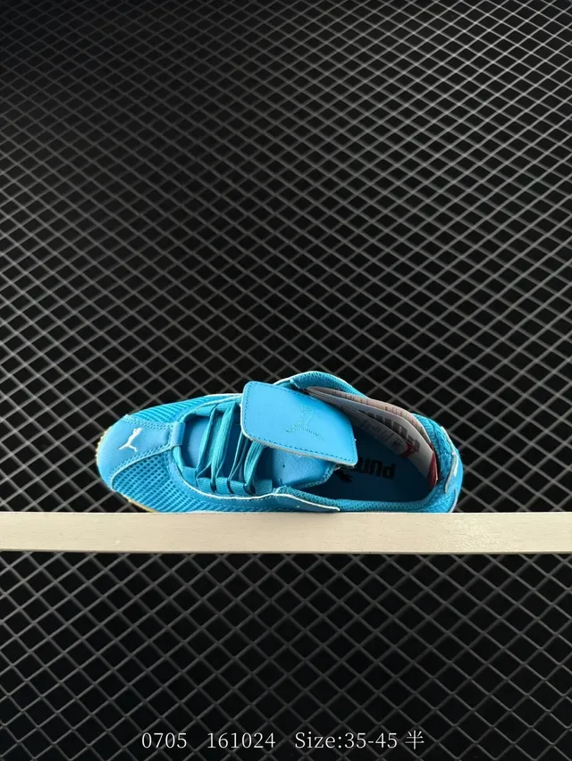 Puma Speedcat LS Blue White Mesh Upper Flat Gum Outsole Sneakers 5