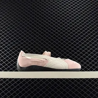 Puma Speedcat Pink Beige Suede-and-Textile Mary Jane Shoes