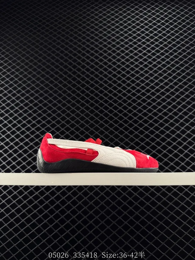 Puma Speedcat Sapatos Mary Jane de Camurça e Têxtil Rosa Bege 4
