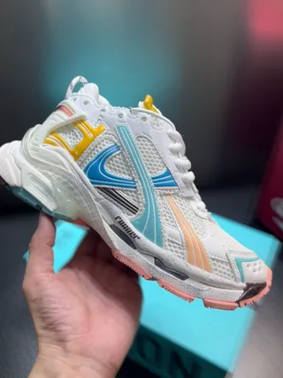 Puma সাদা বহুরঙ্গী প্ল্যাটফর্ম সোল বহুরঙ্গী সিন্থেটিক ওভারলে চাঙ্কি স্নিকার 1
