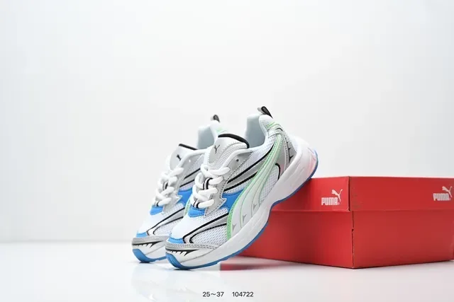 Puma Branco Rosa Grosso Midsole Camadas Sobreposições Sintéticas Tênis Lifestyle 14
