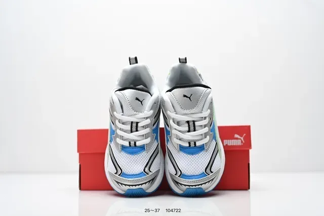 Puma Branco Rosa Grosso Midsole Camadas Sobreposições Sintéticas Tênis Lifestyle 18