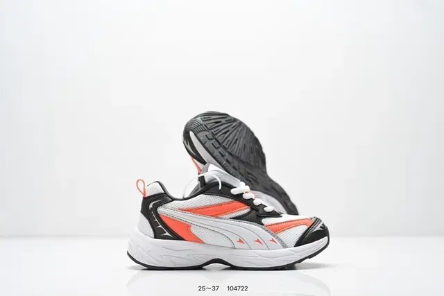 Puma Branco Rosa Grosso Midsole Camadas Sobreposições Sintéticas Tênis Lifestyle 19
