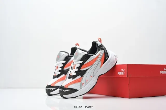 Puma Branco Rosa Grosso Midsole Camadas Sobreposições Sintéticas Tênis Lifestyle 24