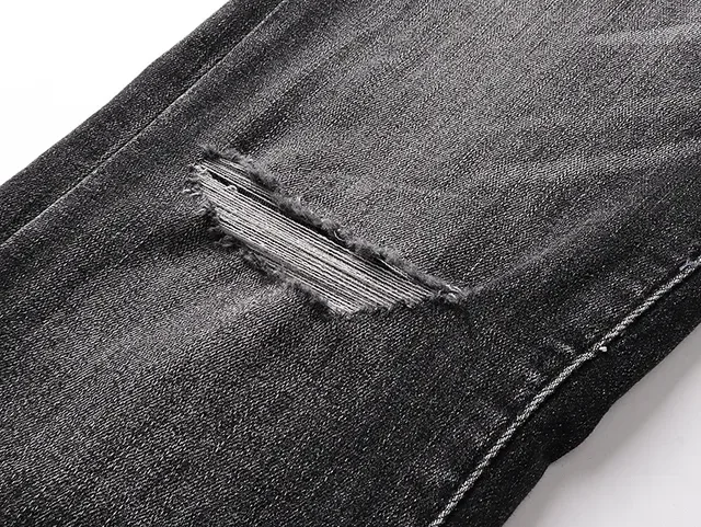 Purple Brand Distressed Black Paint-Splatter Ripped Jeans 15