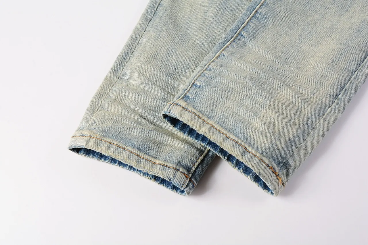 Purple Brand Distressed Paint-Splatter Light-Wash Jeans 5