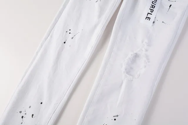 Purple Brand Jeans slim fit avec taches de peinture blanche déchirées 9