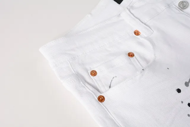 Purple Brand Jeans slim fit avec taches de peinture blanche déchirées 10