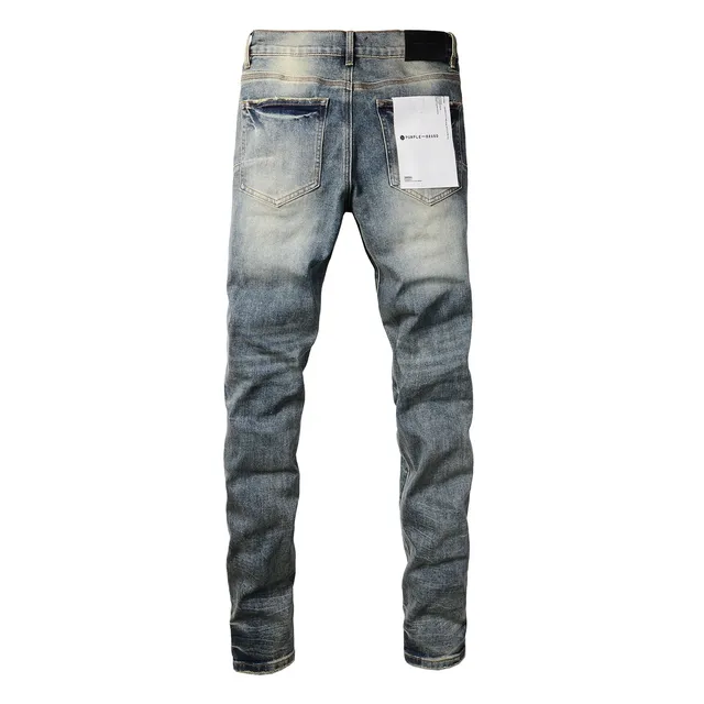 Purple Brand Slim-Straight Mid-Rise Distressed Fade Wash Jeans 2