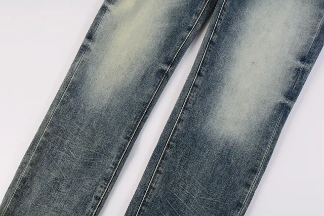 Purple Brand Slim-Straight Mid-Rise Distressed Fade Wash Jeans 9