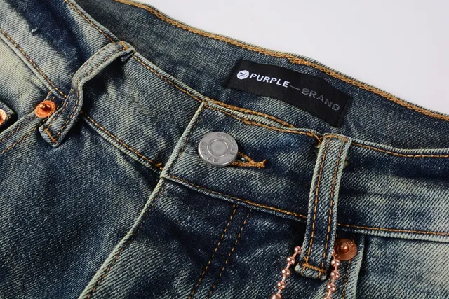 Purple Brand Slim-Straight Mid-Rise Distressed Fade Wash Jeans 13