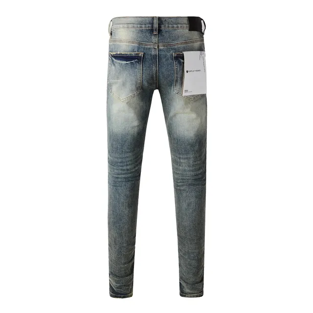 Purple Brand Slim-Straight Mid-Rise Distressed Fade Wash Jeans 15