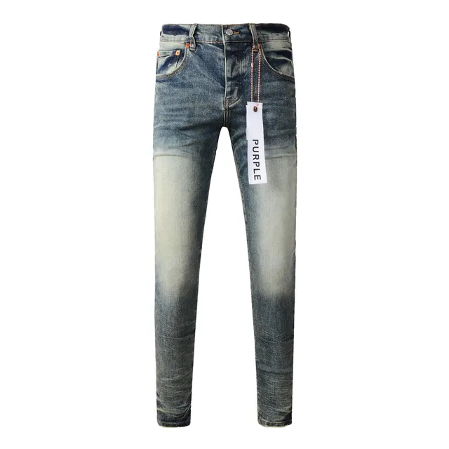 Purple Brand Slim-Straight Mid-Rise Distressed Fade Wash Jeans 16