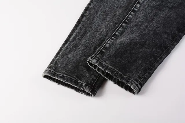 Purple Brand Washed Black Slim-Fit Distressed Jeans 3