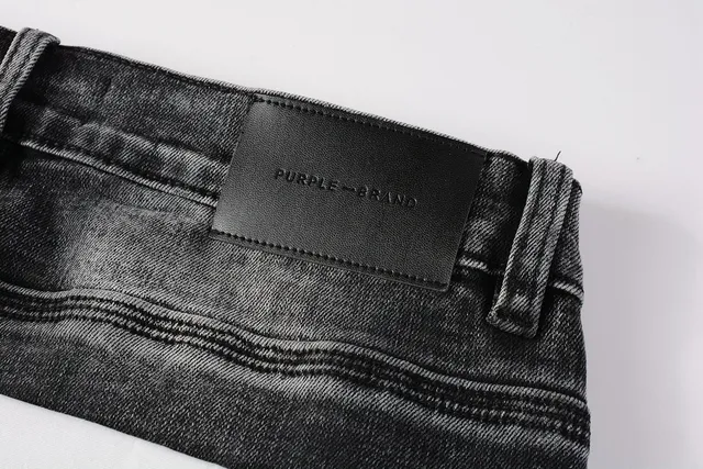 Purple Brand Washed Black Slim-Fit Distressed Jeans 4
