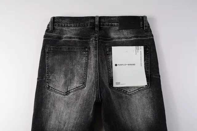 Purple Brand Washed Black Slim-Fit Distressed Jeans 6