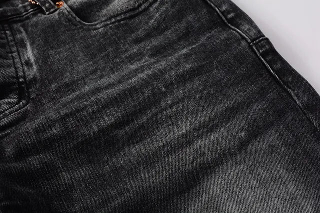 Purple Brand Washed Black Slim-Fit Distressed Jeans 7