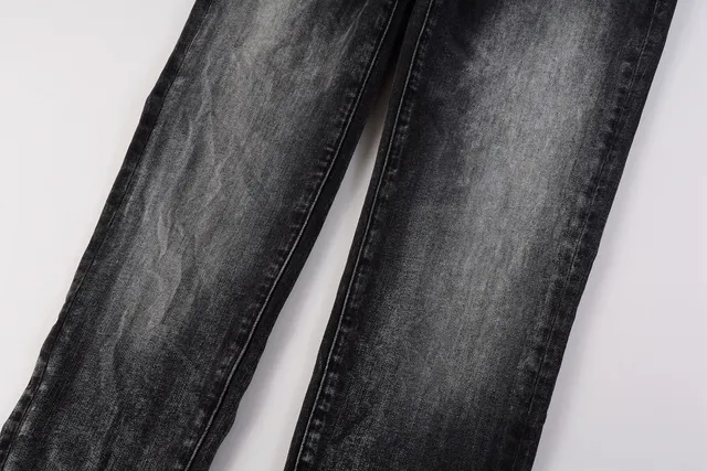 Purple Brand Washed Black Slim-Fit Distressed Jeans 8