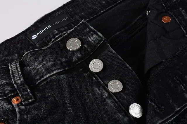 Purple Brand Washed Black Slim-Fit Distressed Jeans 9