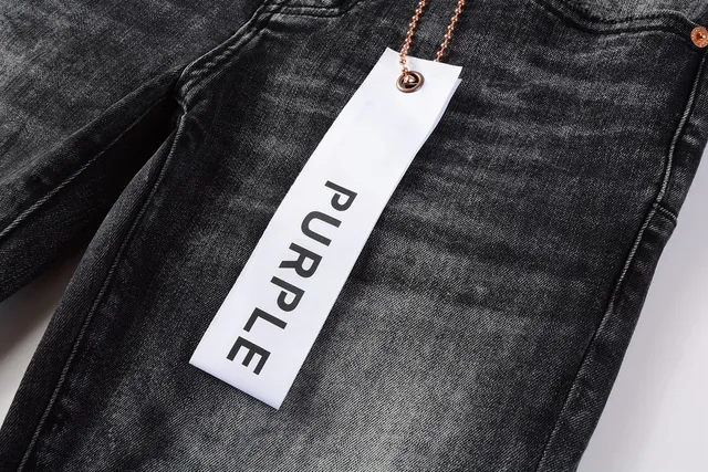 Purple Brand Washed Black Slim-Fit Distressed Jeans 11