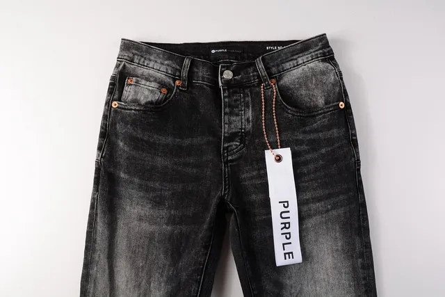 Purple Brand Washed Black Slim-Fit Distressed Jeans 13