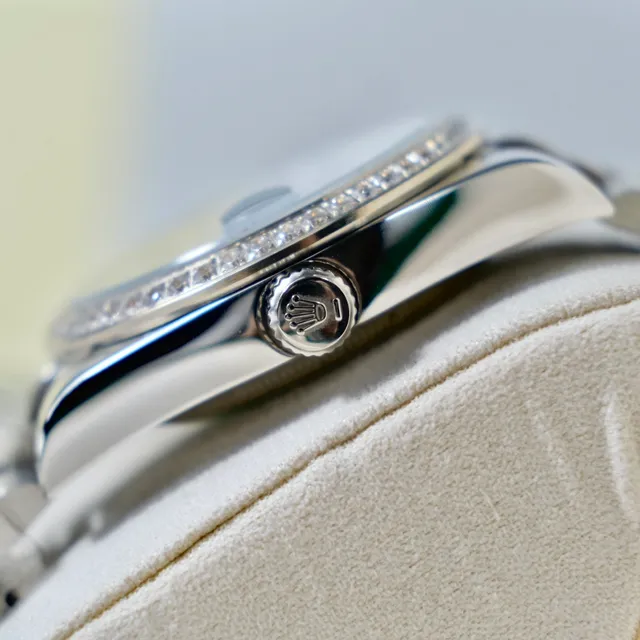 Rolex Day-Date Blue Dial Diamond Bezel Mechanical Watch 7